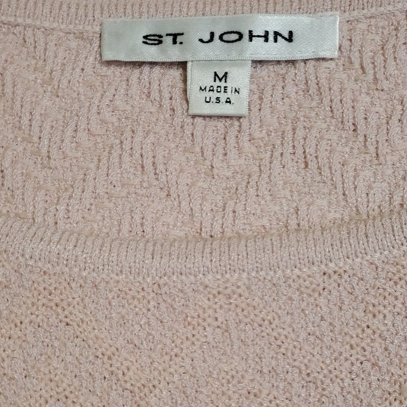 Saint John Light Pink Wool Shell Size Medium - Picture 5 of 6